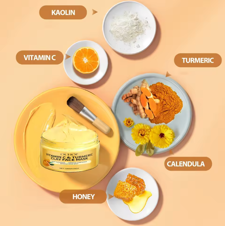 Vitamin C & Turmeric Clay Face Mask